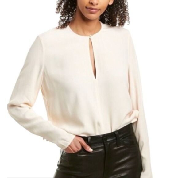 Equipment Raquel Keyhole‎ Blouse Sand Peach Cream | Size S - Picture 1 of 5